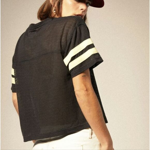 Brixton Black and Yellow Crop Top - Picture 3 of 6